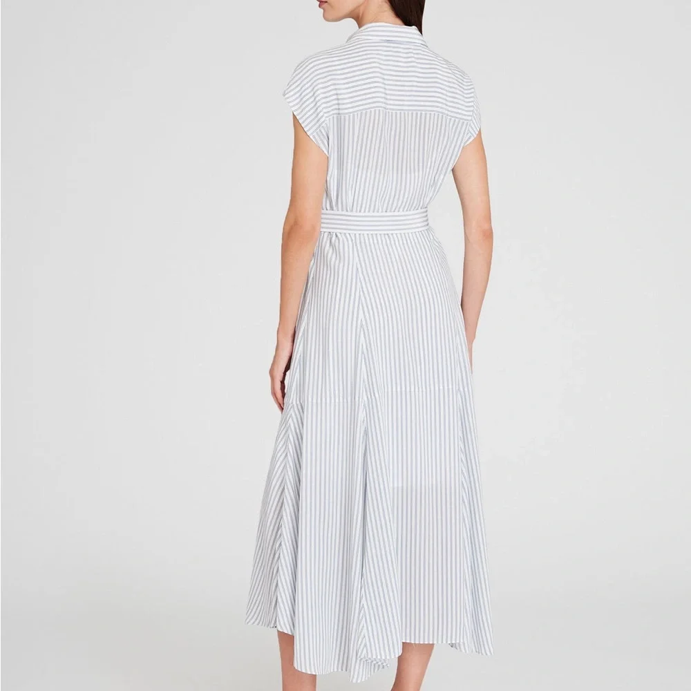 Club Monaco Striped Handkerchief Hem Shirt Dress - Picture 2 of 7